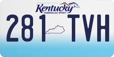 KY license plate 281TVH