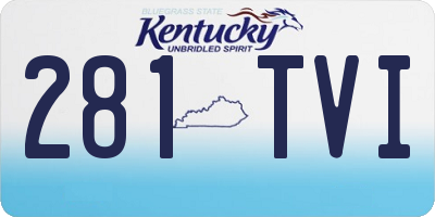 KY license plate 281TVI