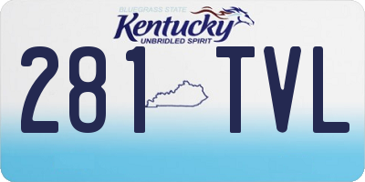 KY license plate 281TVL