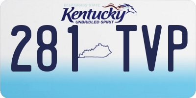KY license plate 281TVP