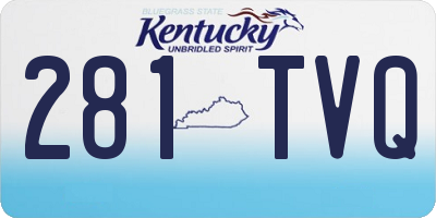 KY license plate 281TVQ