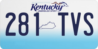 KY license plate 281TVS