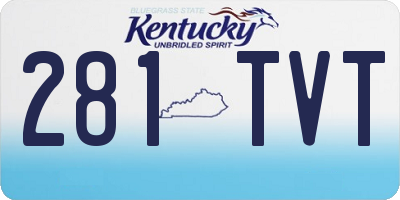 KY license plate 281TVT