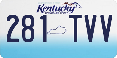 KY license plate 281TVV