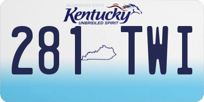 KY license plate 281TWI
