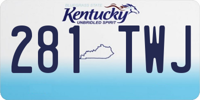 KY license plate 281TWJ
