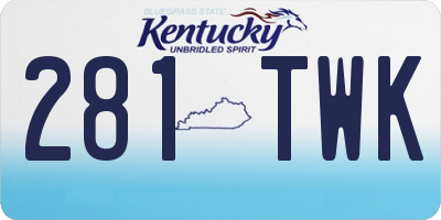KY license plate 281TWK