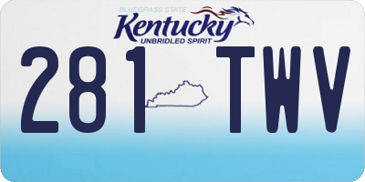 KY license plate 281TWV