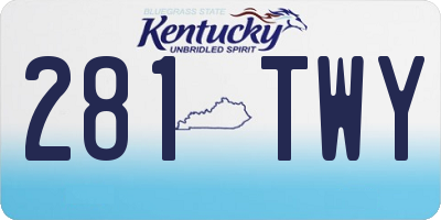 KY license plate 281TWY