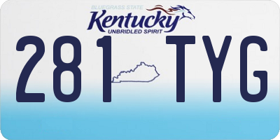 KY license plate 281TYG