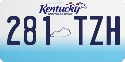KY license plate 281TZH