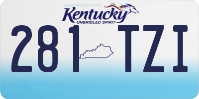 KY license plate 281TZI