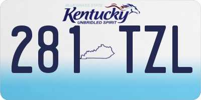 KY license plate 281TZL