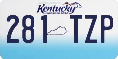 KY license plate 281TZP