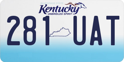 KY license plate 281UAT