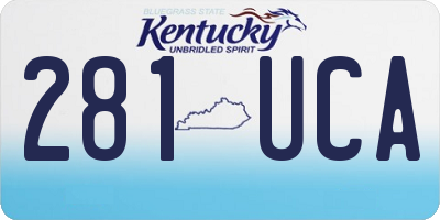 KY license plate 281UCA