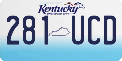 KY license plate 281UCD