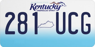 KY license plate 281UCG