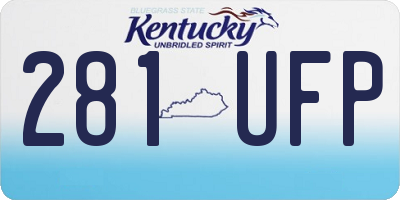 KY license plate 281UFP