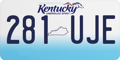 KY license plate 281UJE