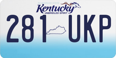 KY license plate 281UKP