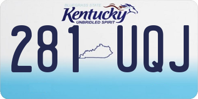 KY license plate 281UQJ