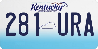 KY license plate 281URA