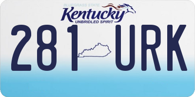 KY license plate 281URK