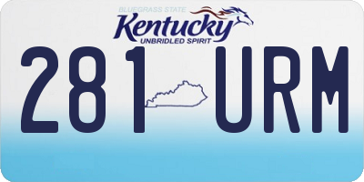 KY license plate 281URM