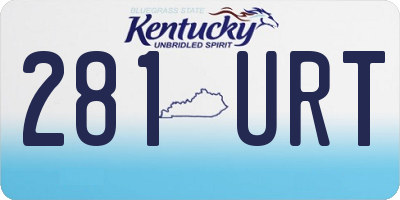 KY license plate 281URT