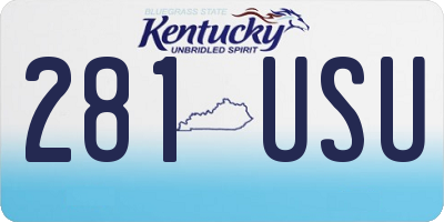 KY license plate 281USU