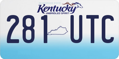 KY license plate 281UTC