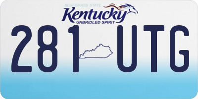 KY license plate 281UTG