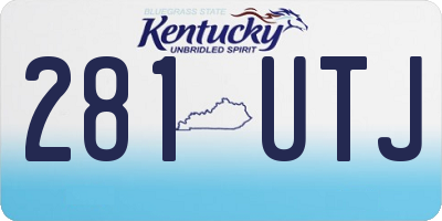 KY license plate 281UTJ