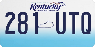 KY license plate 281UTQ