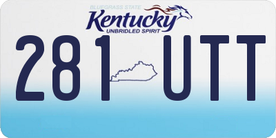 KY license plate 281UTT
