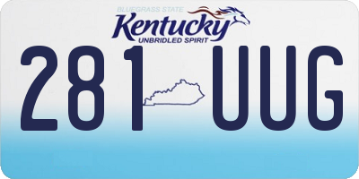 KY license plate 281UUG
