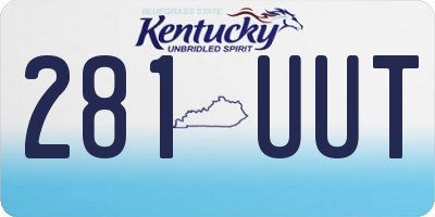 KY license plate 281UUT