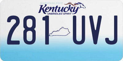 KY license plate 281UVJ