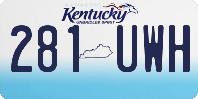 KY license plate 281UWH