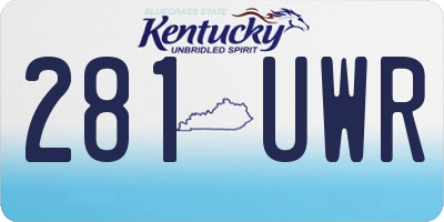 KY license plate 281UWR