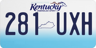 KY license plate 281UXH
