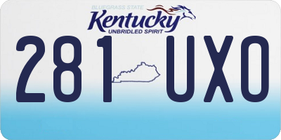 KY license plate 281UXO