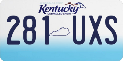 KY license plate 281UXS