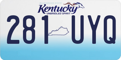 KY license plate 281UYQ