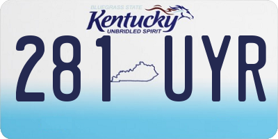 KY license plate 281UYR