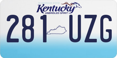 KY license plate 281UZG