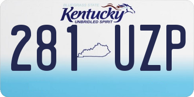 KY license plate 281UZP