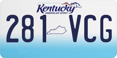 KY license plate 281VCG