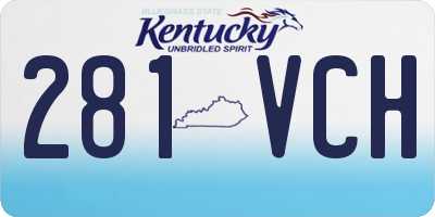 KY license plate 281VCH